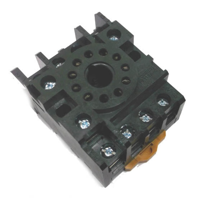 PF113A-E – RELAY SOCKET 11P RND SCREW 10A 250V DIN RAIL/CHMT