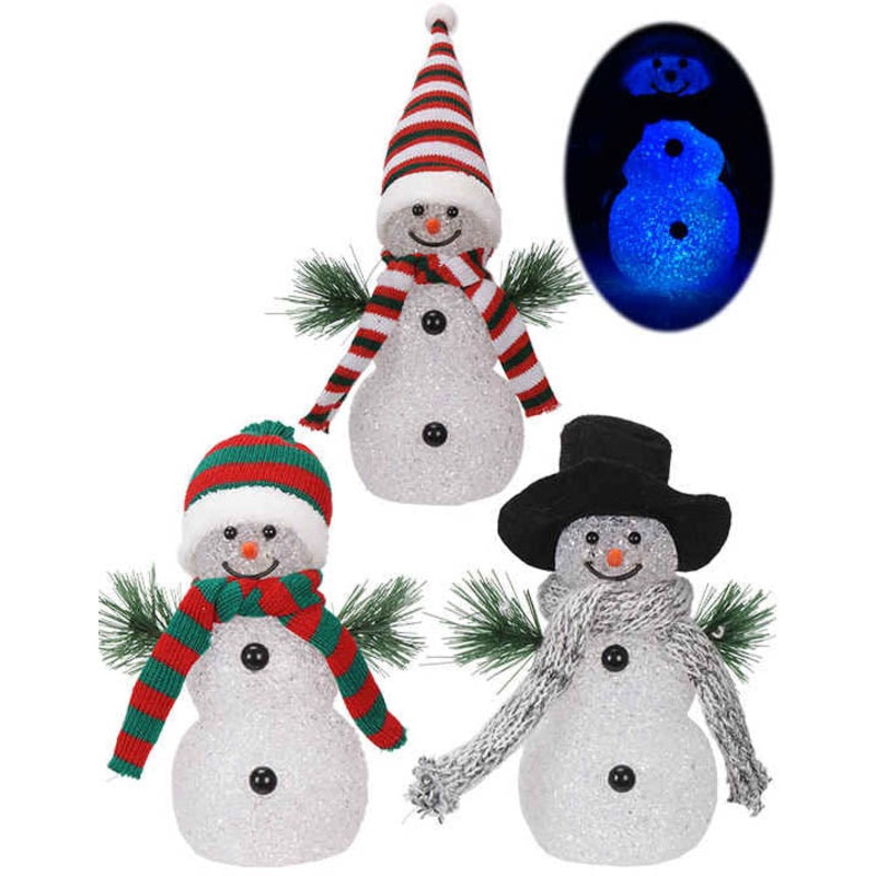 33324 – SNOWMAN WITH LED LIGHTS CHANGING COLOUR EFFECT 3XAG13 BATTERY