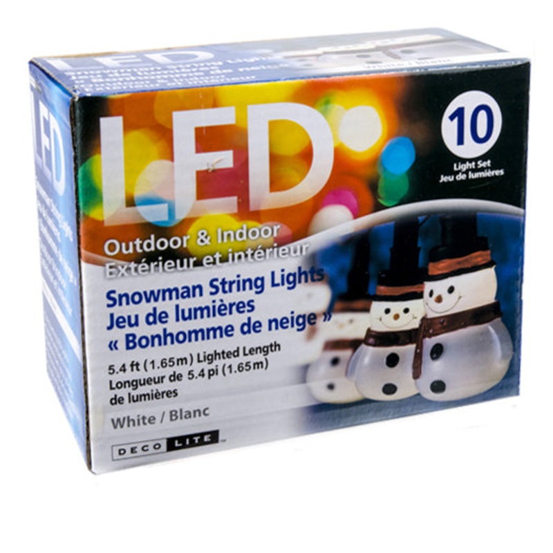 40337 – LED SANTA/SNOWMAN STRING LIGHTS 5.4FT 10 LEDS