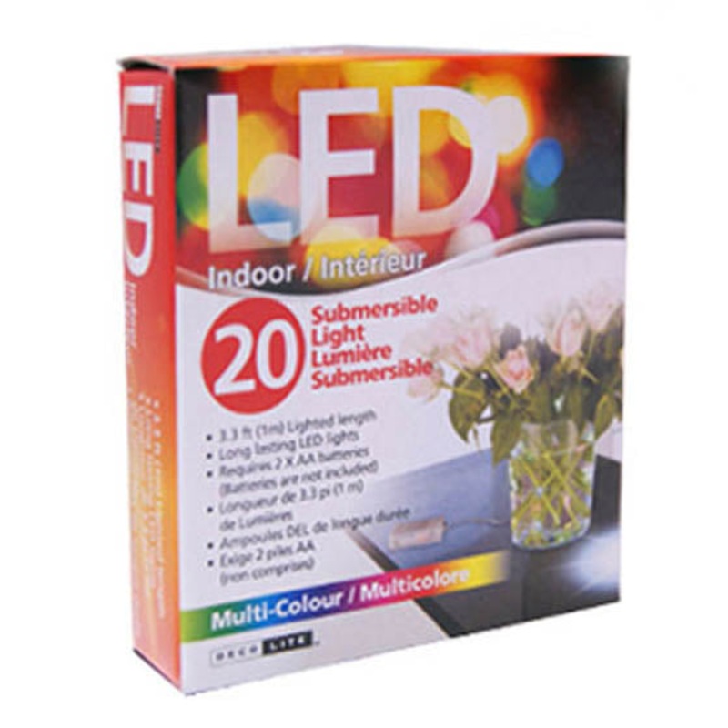 40353 – LED FLEXIBLE STRIP 3.3FT MULTI COLOR SUBMERSIBLE INDOOR 20LEDS