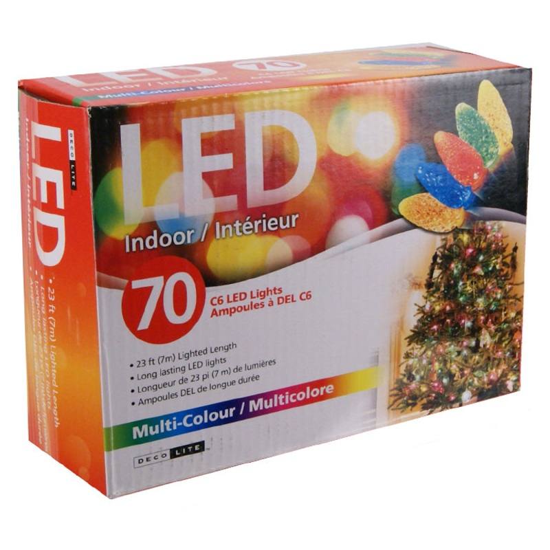 40553 – LED STRING LIGHT DECORATIVE MULTI COLOR 23FT INDOOR 70 LEDS