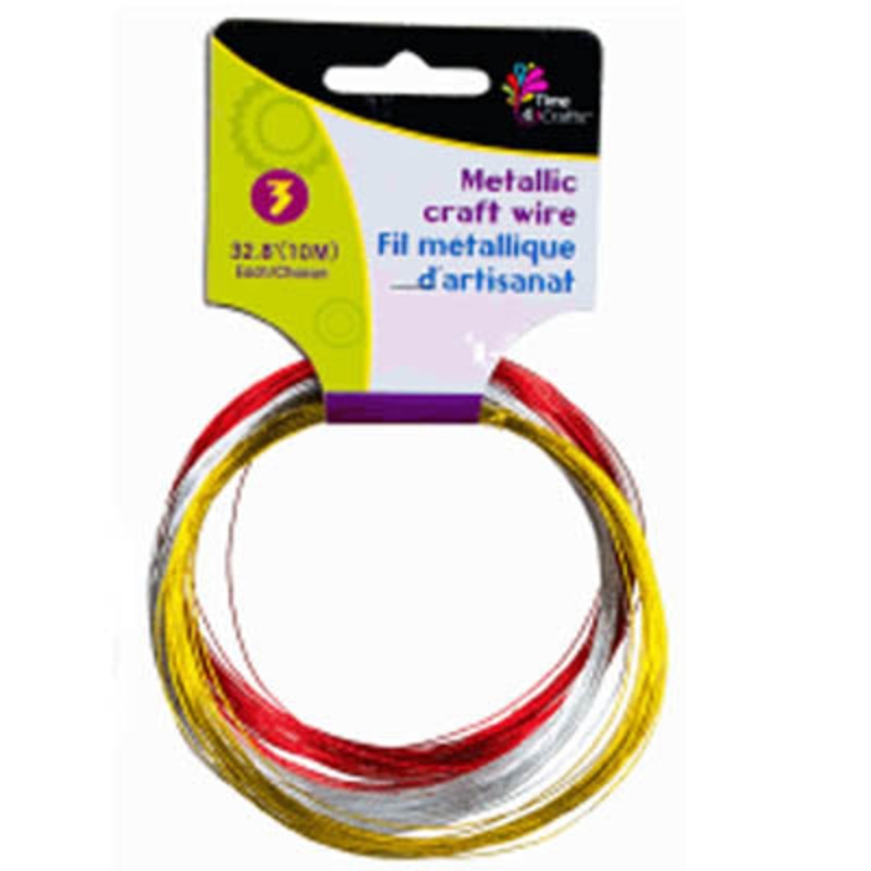 44024 – STEEL WIRE 32FT EACH 3PCS/PACK ASSORTED COLORS