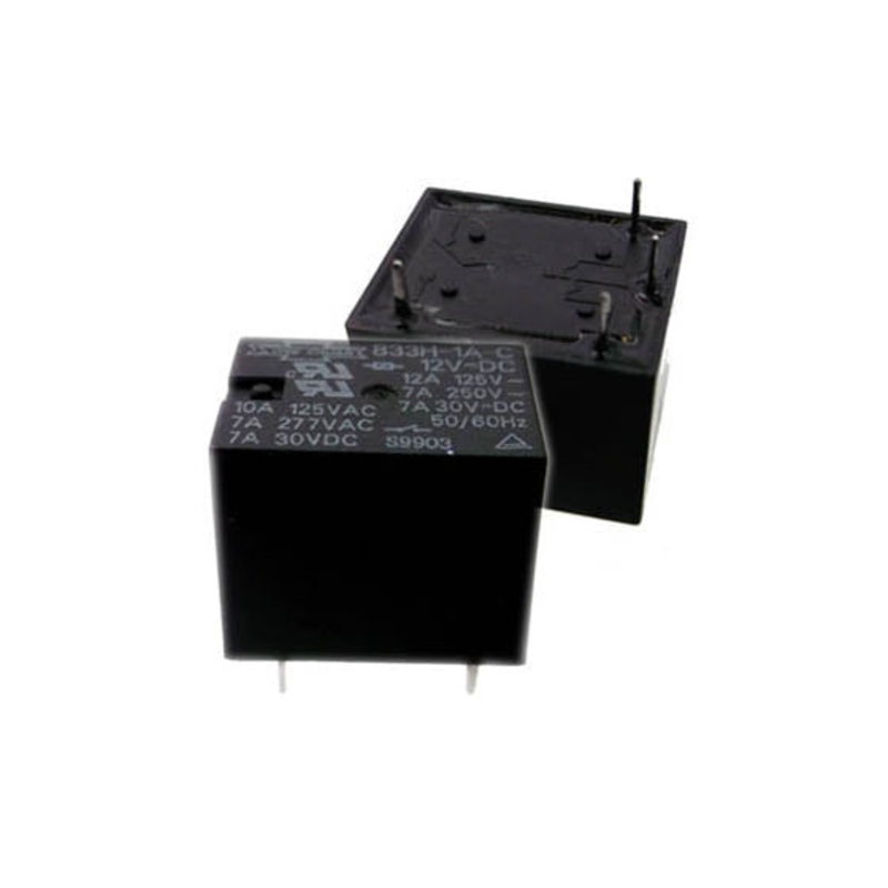 812H-1A-C-12VDC – RELAY DC 12V 1P1T 10A 4P PCMT NO 10A/125VAC 7A/30VDC