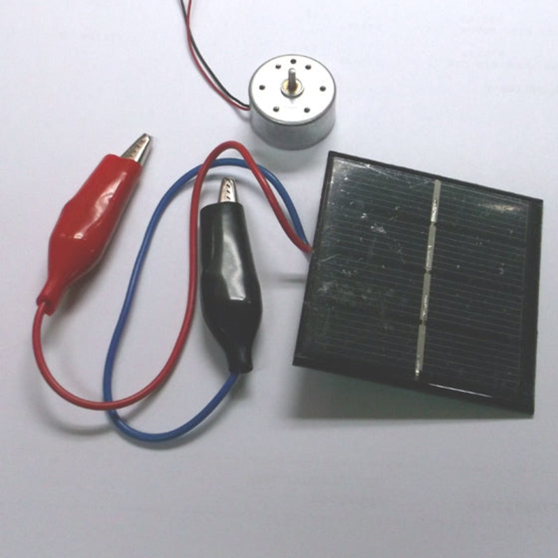870159 – SOLAR PANEL KIT WITH MOTOR .7-5V 2200RPM 2MM SHAFT 2VDC@200MA CEL