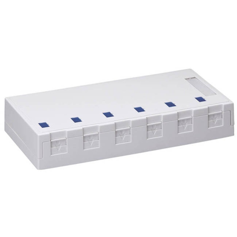 NW-S6D – SURFACE BOX 6PORT WHITE