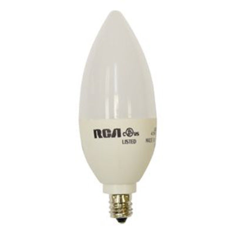 RLB10-25 – BULB LED B10 E12 WARM WHITE 4.5W DIMMABLE 120V BLUNT TIP 3000K