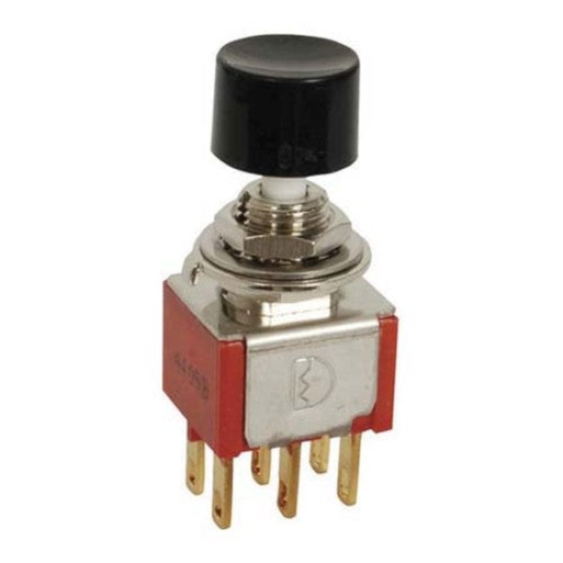 SCBQ-1360 – PUSH SWITCH MOM 2P2T NO/NC PCST WITH LOCK NUT WASHER KIT
