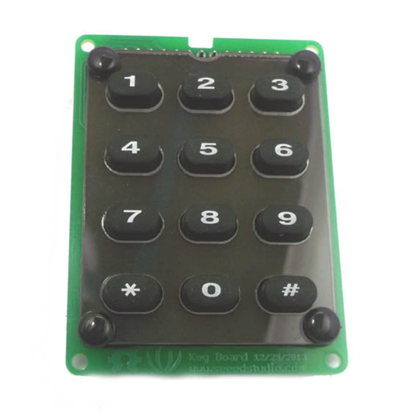 SPA-4312 – KEYPAD 4X3 KEYS 24VDC 20MA BLK KEYS 2.6X1.9X0.3IN