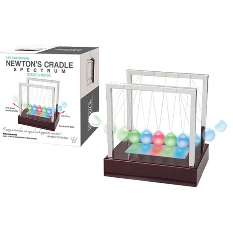 03-NCS01 – NEWTONS CRADLE SPECTRUM LED COLOR CHANGING