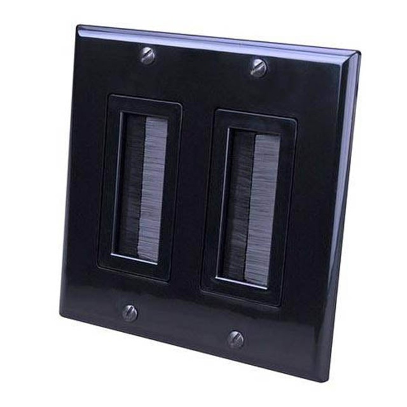 120828X – WALL PLATE FOR BULK CABLE DECORA STYLE DUAL BLACK