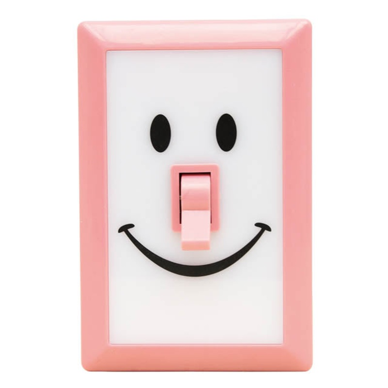 BO-7919 – NIGHT LIGHT SWITCH HAPPY W/6 LED INCLUDES 3 AAA ASSORTED COLORS