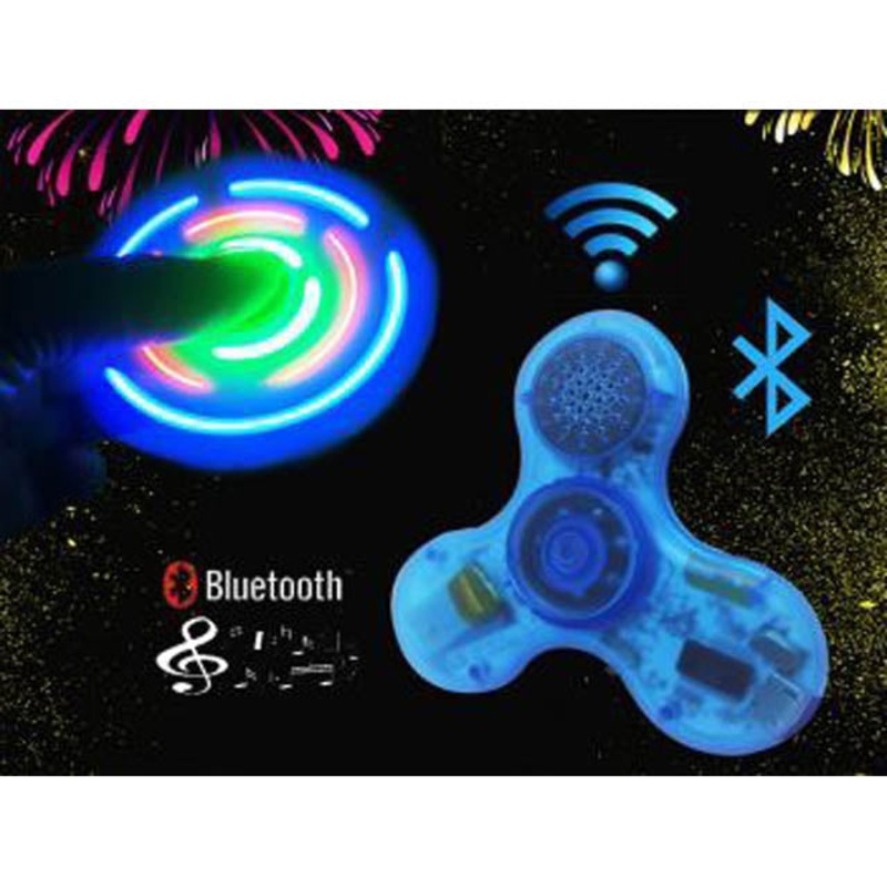 CE-FINGERSPINNER-BT-CRYSTAL – SPINNER HAND BLUETOOTH W/LED & SPEAKERS CRYSTAL