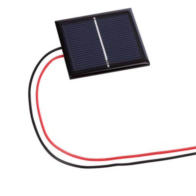 SOL1N – SOLAR PANEL .5V 400MA 1.7X1.5IN WITH WIRE