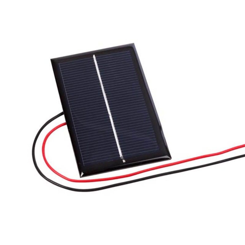 SOL2N – SOLAR PANEL .5V 800MA 1.8X2.8IN WITH WIRE