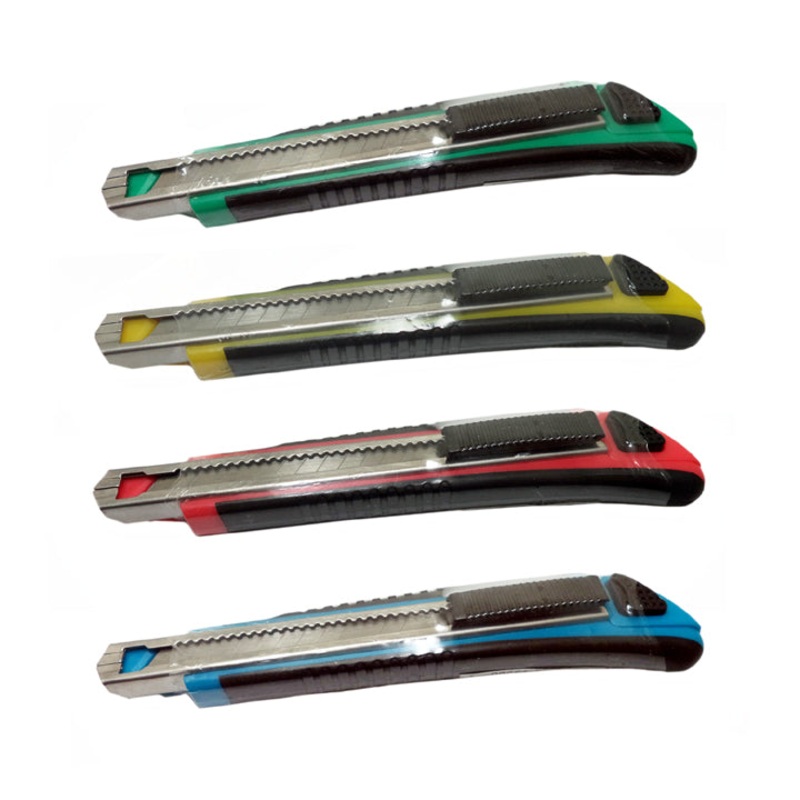 395360 – KNIFE UTILITY AUTO FEED 5IN WITH SNAP-OFF CUTTER ASSORTED COLOURS