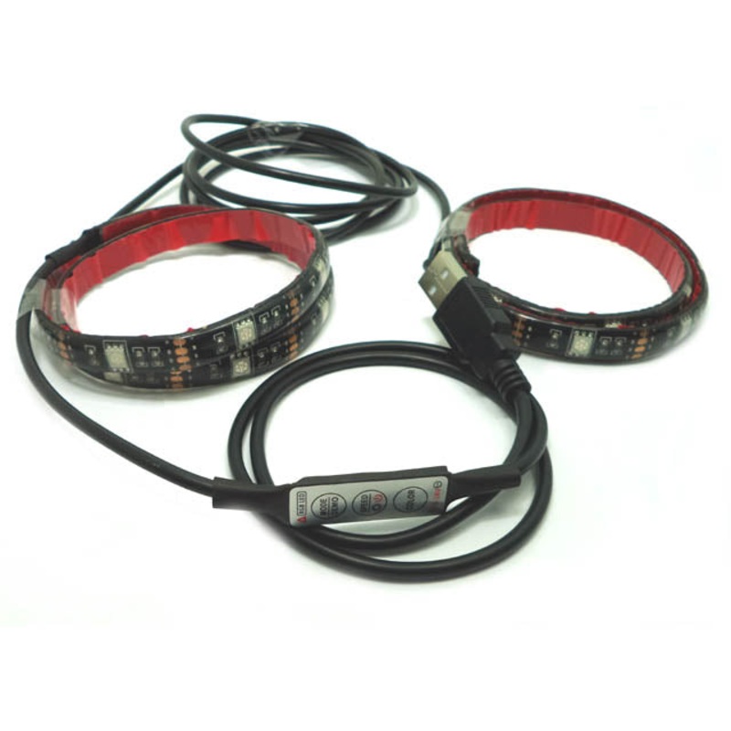 41360 – LED FLEXIBLE STRIP RGB USB 2 10.75IN STIPS W/6FT CABLE
