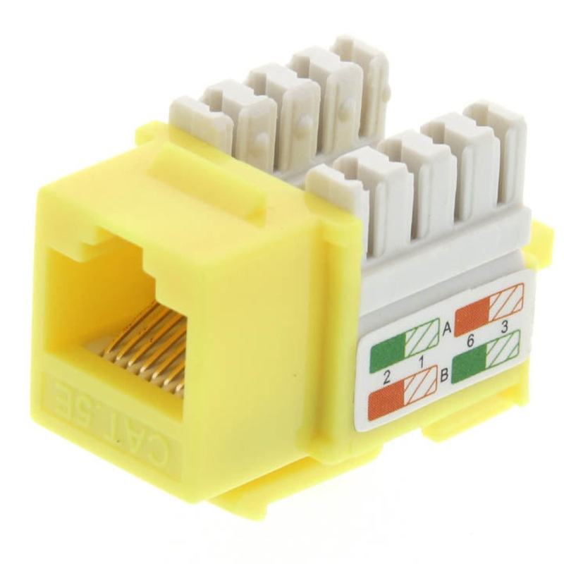 K1116.4 – KEYSTONE JACK CAT5E YEL 110 90DEGREE
