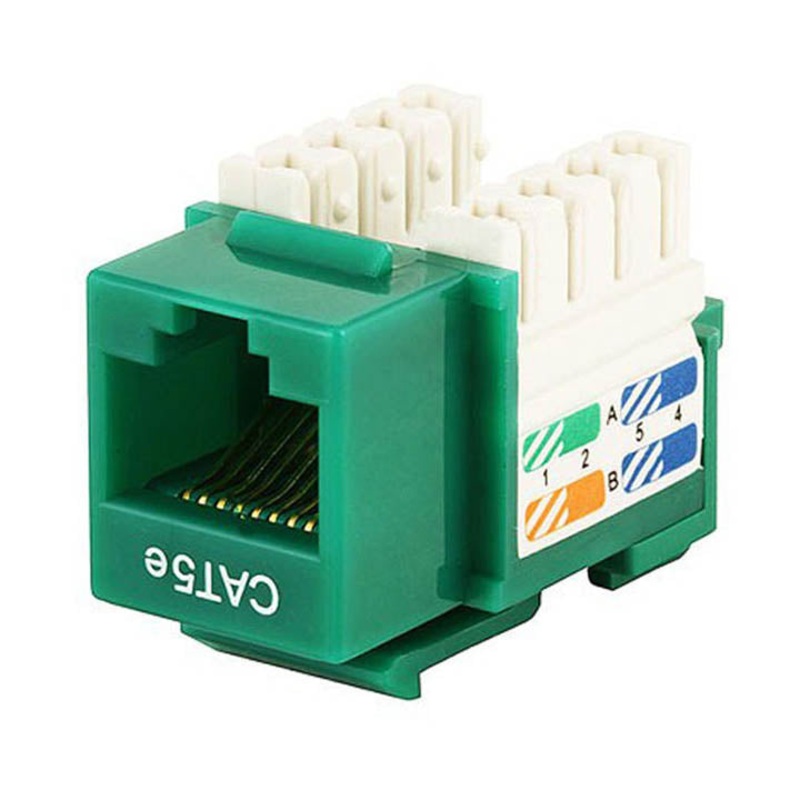 K1116.5 – KEYSTONE JACK CAT5E GRN 110 90DEGREE