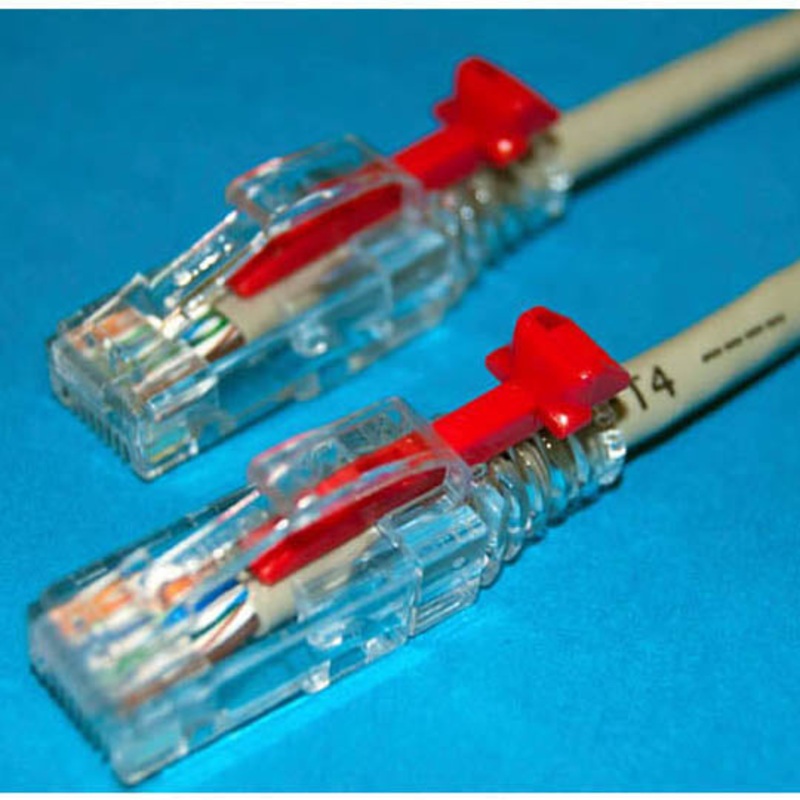 LUTP-4P5-1GRY – PATCH CORD CAT5E GRY 1FT LOCKABLE CABLE