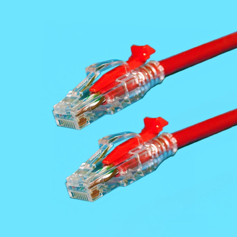 LUTP-4P6-15RED – PATCH CORD CAT6 RED 15FT LOCKABLE CABLE