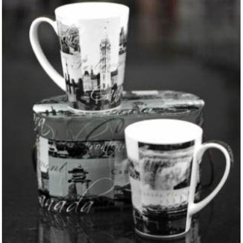 00179 – CANADA SOUVENIR MUGS IN OVAL BOX 2PCS/PACK (2 pcs/pkg)