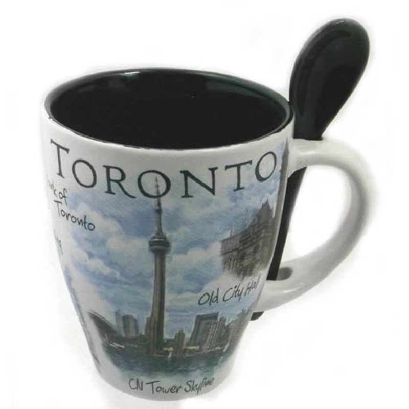 00616 – TORONTO SOUVENIR MUG W/SPOON COLORED