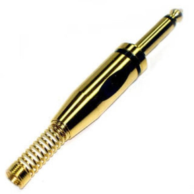 AG1029 – AUDIO PL 6.3 MONO IL MET GOLD STRAIN RELIEF