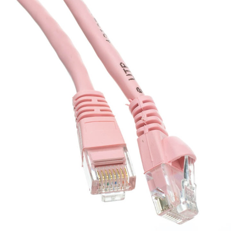 MUTP6-14PKB – PATCH CORD CAT6 PNK 14FT SNAGLESS BOOT