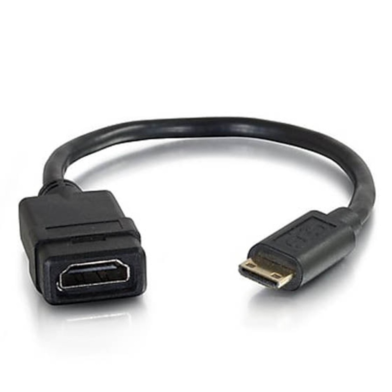 X1AA-B05-00015C – HDMI FEM-MINI HDMI MALE ADAPTER 6IN BLACK