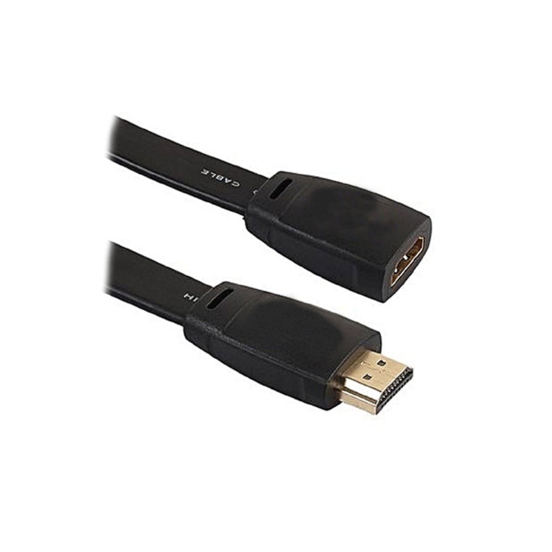 X2AA-B02-00015C – HDMI MALE-FEM ADAPTER FLAT 6IN CABLE BLACK