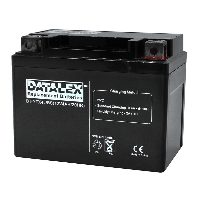 BT-YTX4L/BS – BATTERY LEAD ACID 12V 4AH 4.49X2.76X3.35IN MOTORCYCLE BATT
