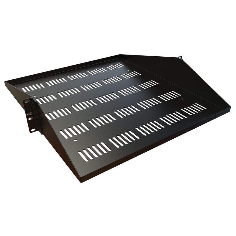 DNDMS1924BK1 – RACK SHELF CENTERED 2U 3.5(H)X24 IN DEPTH VENTED