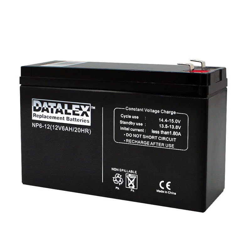 NP6-12 – BATTERY LEAD ACID 12V 6AH .187QT 5.95X2X3.7IN(LXWXH)
