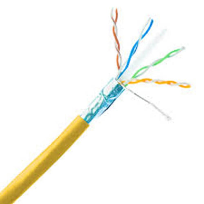 S-207-C6-YLW – CABLE CAT6 STR SHLD CM YELLOW 1000FT 4PR/26AWG S/FTP