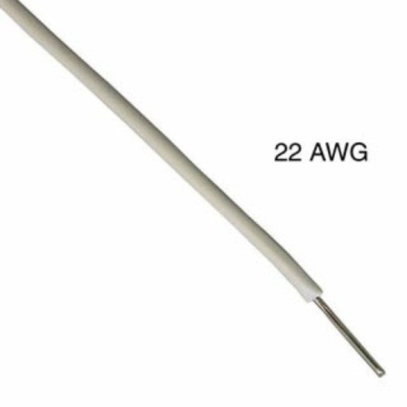 1102201.001T-WHT – WIRE SOLID 22AWG 1000FT WHITE TR64 TC PVC FT1 300V 105C