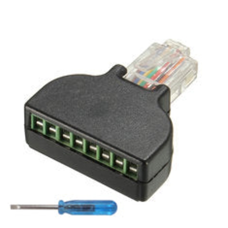 90836 – MODULAR PLUG 8P8C TO 8P TERMINAL BLOCK (SCREWDRIVER INCLUDED)