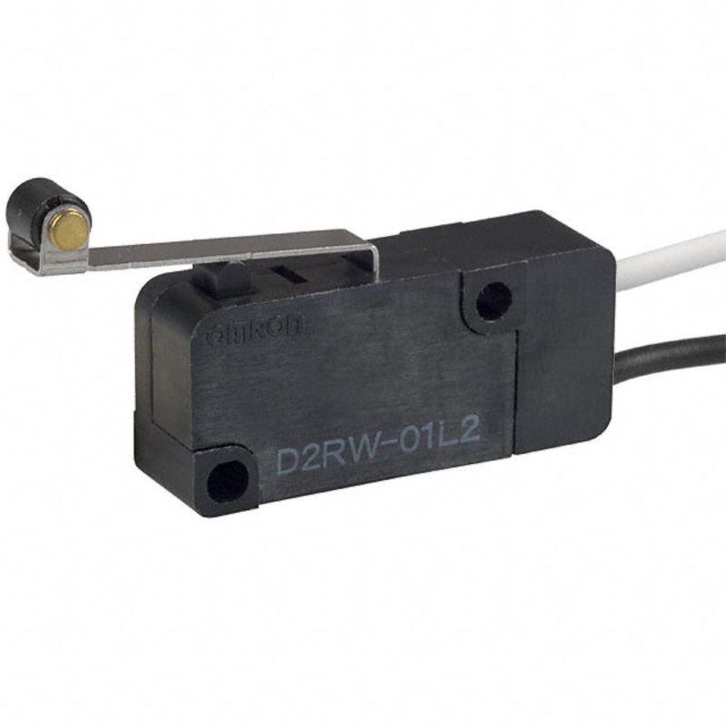 D2RW-01L2 – MICRO SWITCH 1P1T NO 36X16MM W/WIRE ROLLER LEVER .25A/100VDC