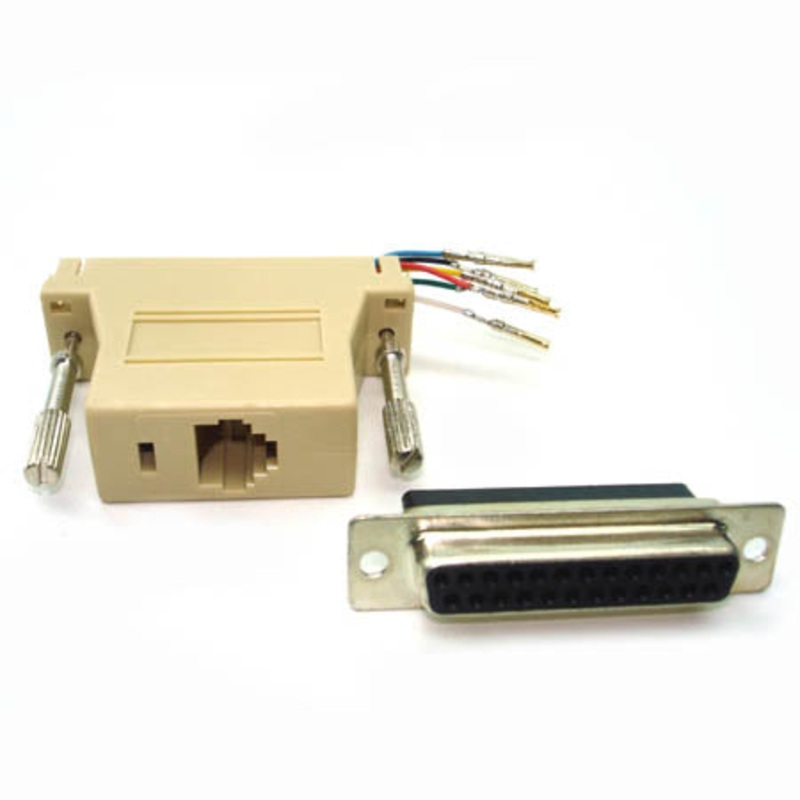 DBA6F – MODULAR ADAPTER DB25F/RJ12 6P6C