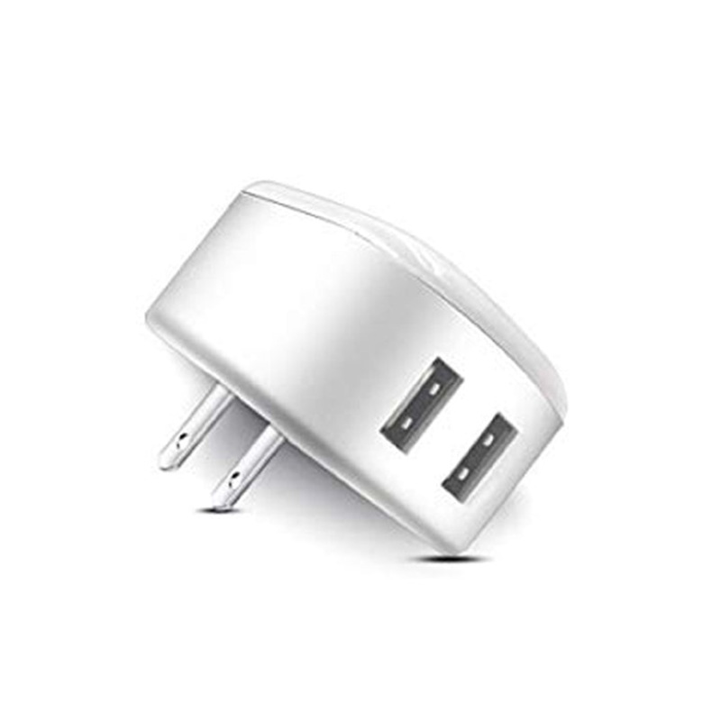 AHR-067 – USB WALL CHARGER DUAL 5VDC@2.1A TOTAL W/ LED TOUCH LIGHT