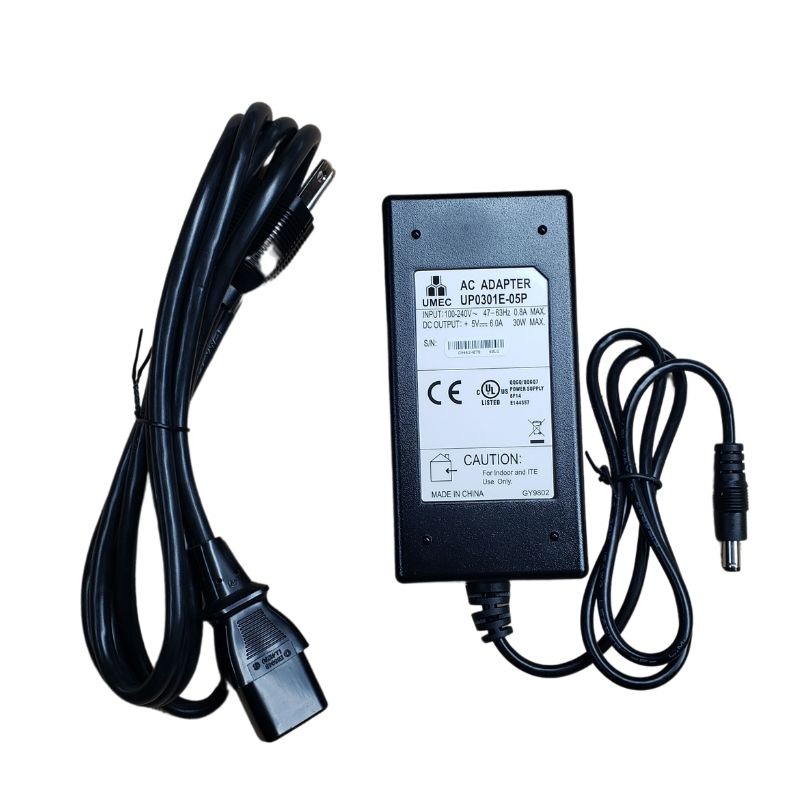 UP0301E-05P – PSU SW 5VDC 6A C+ 2.5MM DESKTOP 100-240V INPUT