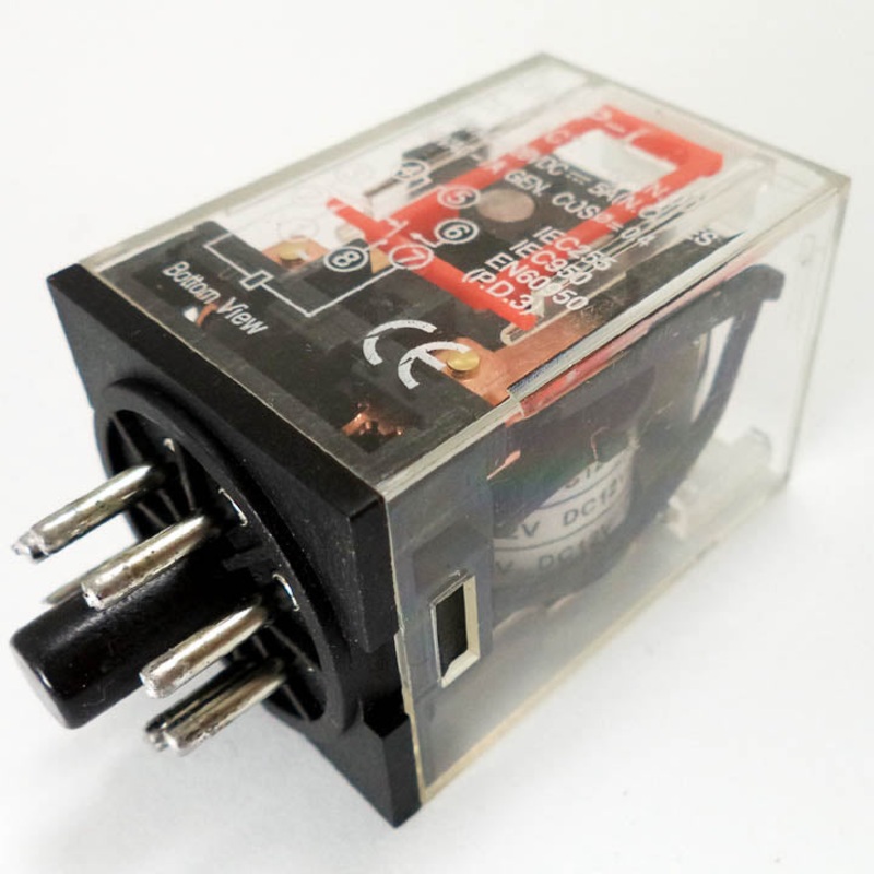 01023 – RELAY DC 12V 2P2T 10A 8P RND 10A/120VAC