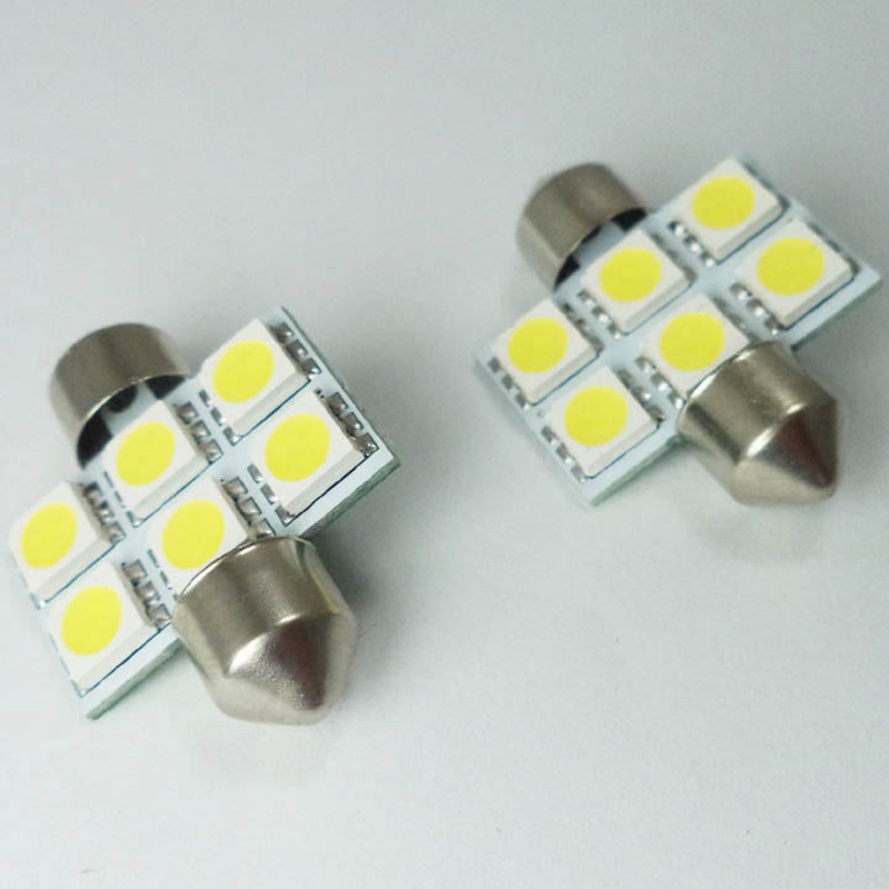 01078 – LED BULB FESTOON 12V WHITE 6LED 5050 (2 pcs/pkg)
