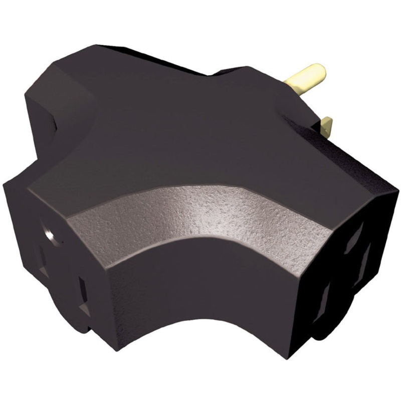 30309 – WALL TAP 3-OUTLET BLACK 15A/125VAC/1875W