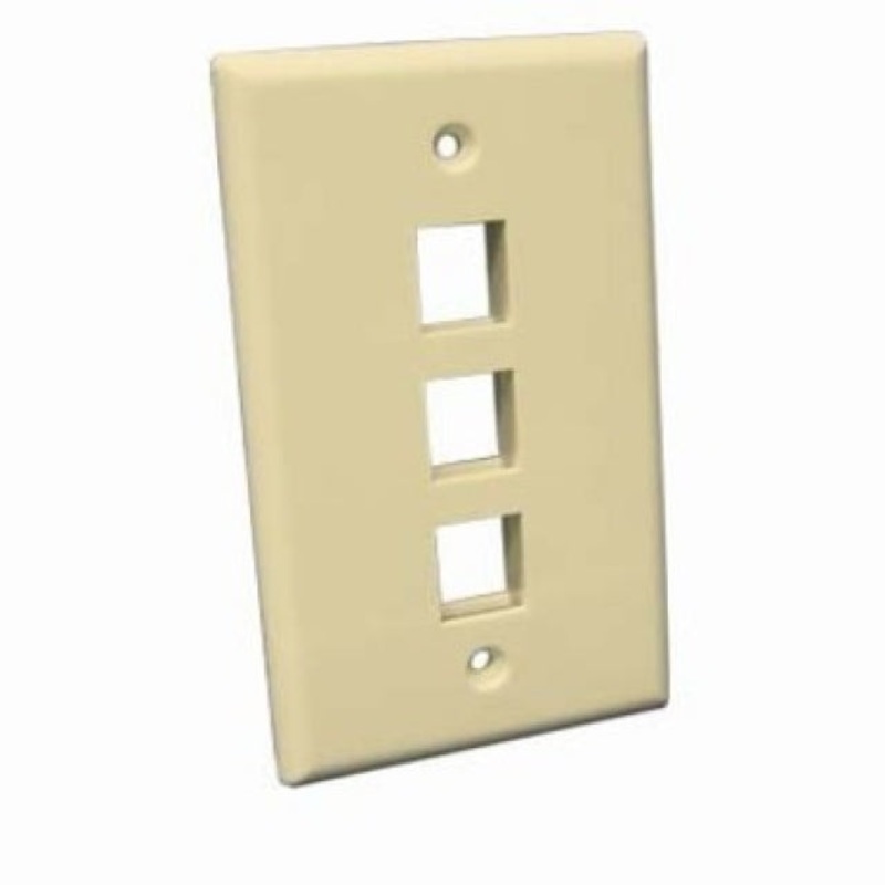 89-743IV – WALL PLATE 3PORT IVORY