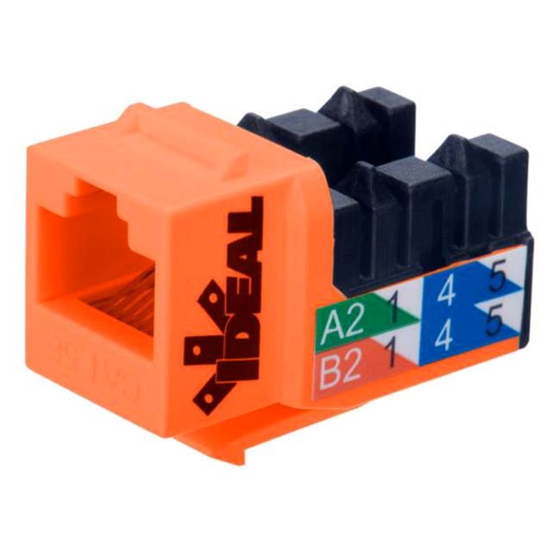 89-750OR – KEYSTONE JACK CAT5E ORANGE 110