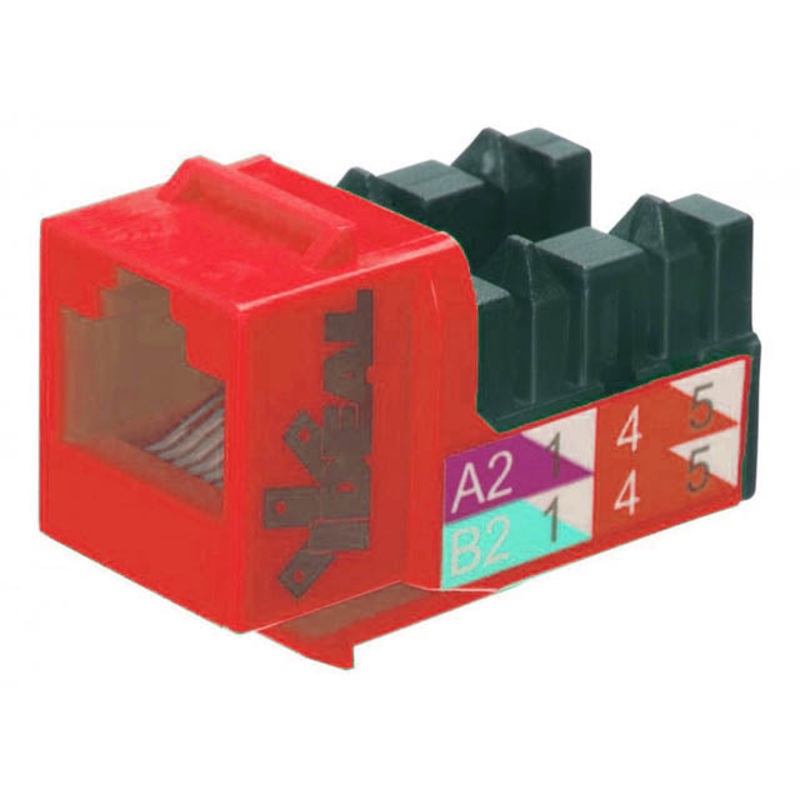 89-750RD – KEYSTONE JACK CAT5E RED 110