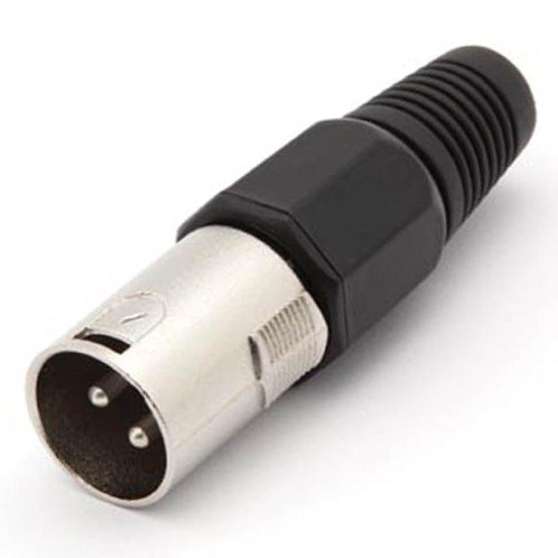 CA101B – XLR 3PL INLINE TIN SOL MET BLACK