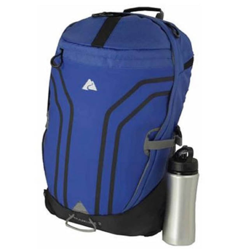 OT-18702-30 – TRAVEL BACKPACK 12X9X19.25IN 24L NAVY W/WATER BOTTLE