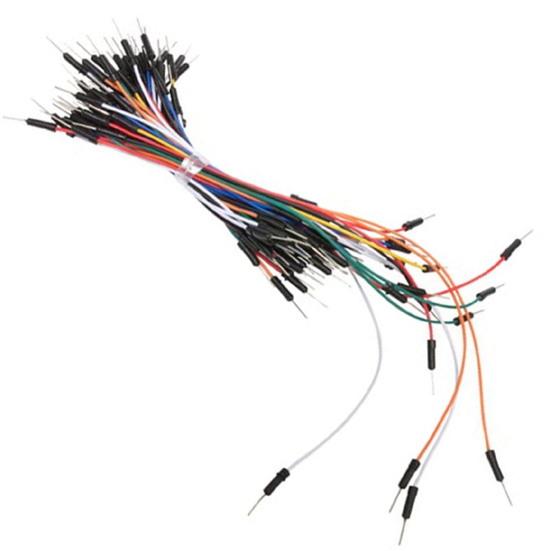 WJW009N – JUMPER WIRE MALE MALE ASSORTED COLORS/LENGTHS 65PCS/BAG
