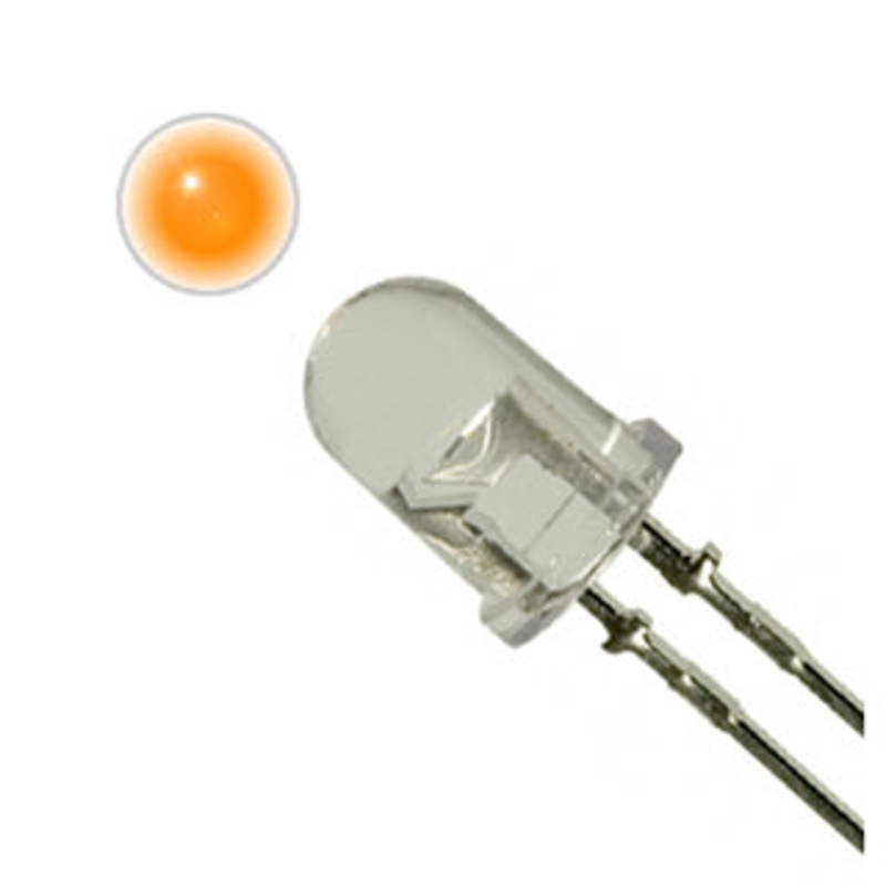 WP7113SEC – LED5 WATERCLEAR ORANGE 2000MC  (20 pcs/pkg)